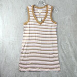 Pact Tank Dress Womens Size S Soho Striped SoftSpun Organic Cotton A-Line Casual